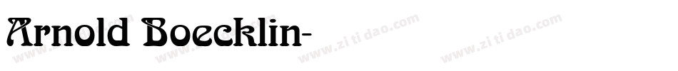 Arnold Boecklin字体转换